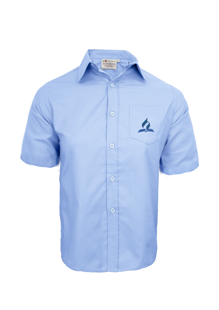 Seventh-day Adventist Boys SS Shirt Light Blue